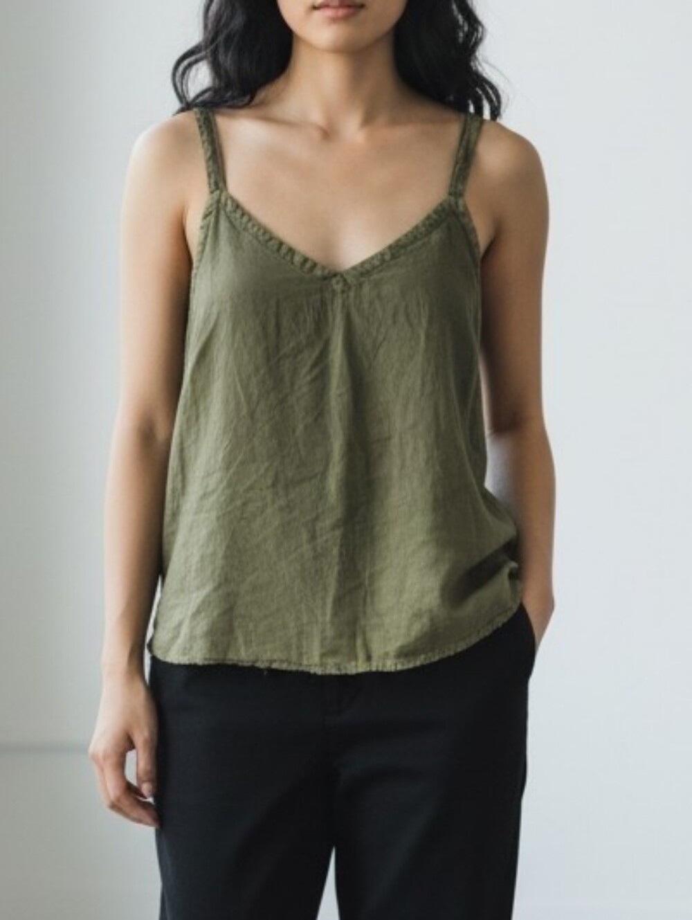 Treasure & Bond Khaki Green Camisole Top